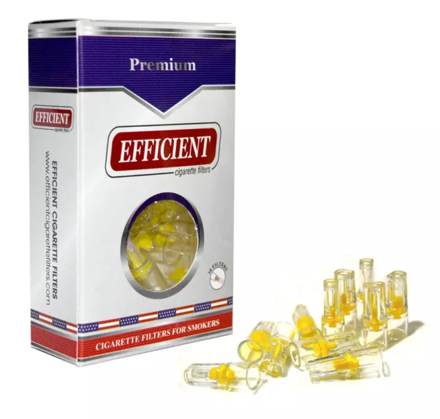 EFFICIENT Cigarette Filters Block & Filter Out Tar & Nic (30 Filters) Free Ship.