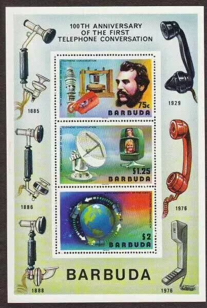 Barbuda 1976 MNH SS, Communication Telephone [Jw]