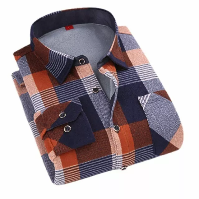 Plaid Camicia da Donna Top a Manica Lunga Velluto Spessa Caldo per Wintercasual