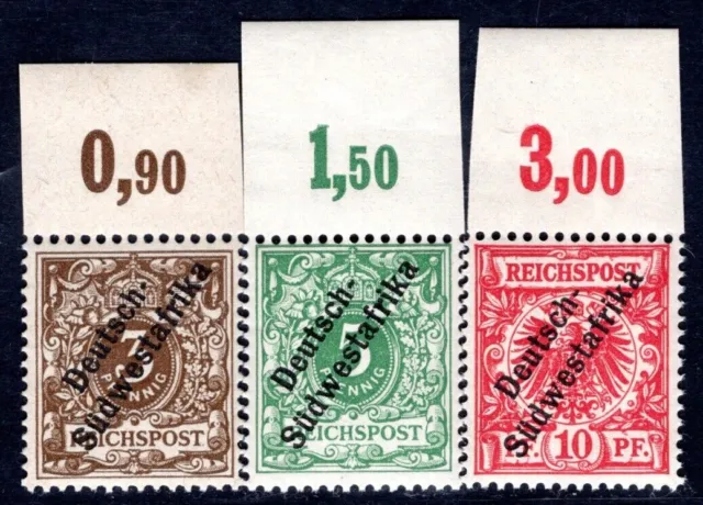 Deutsche Kolonien Dswa 1898 5-7 Por ** Postfrisch Tadellos (I3253