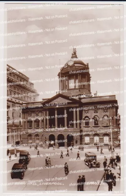 Liverpool Town Hall Real Photo Picture Vintage Postcard
