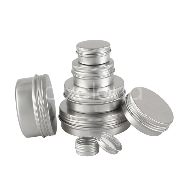 30 Aluminiumdosen 60 Ml Mit Schraubdeckel - Runde Dosen Für Lippenbalsam, Creme, DIY-Kosmetik