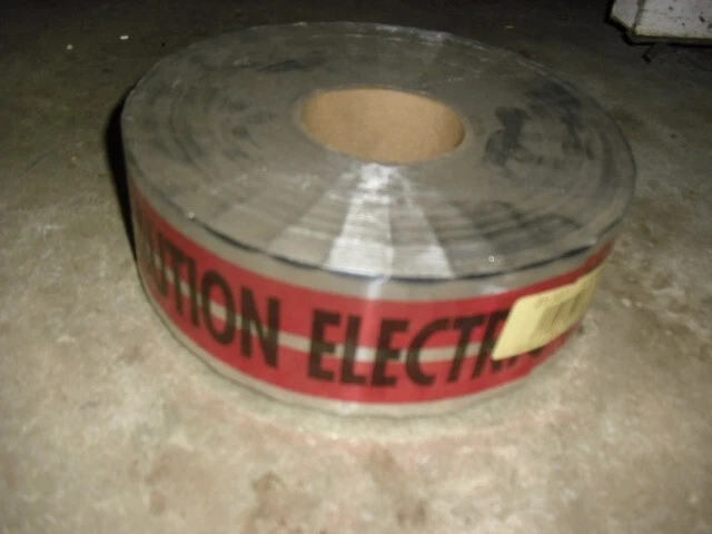 3" x 1000'  Empire Level 31-107 Magnatec Detectable Tape Electric Line Below