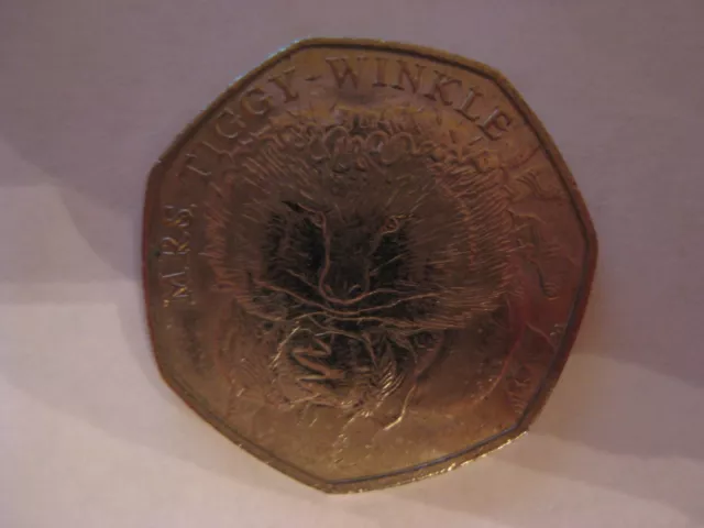 Rare 50p coin  2016 Beatrix Potter Mrs Tiggy Winkle