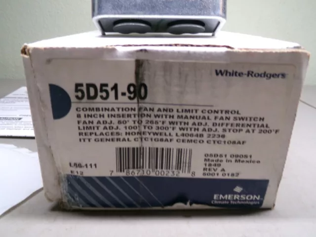 White-Rodgers 5D51-90 Combination Fan & Limit 8" Control 2