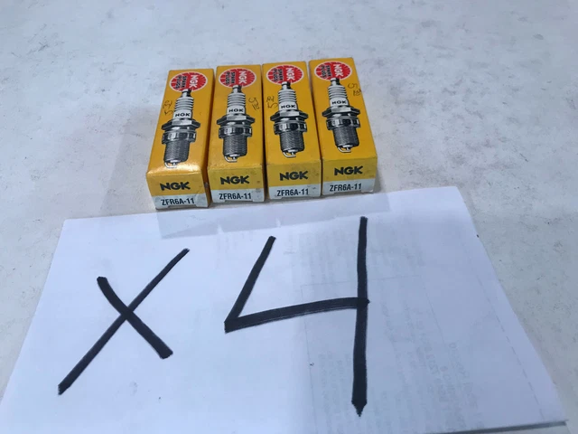 (QTY 4) ZFR6A-11 NGK Spark Plug (1041) Outboard marine Lot set 2 4