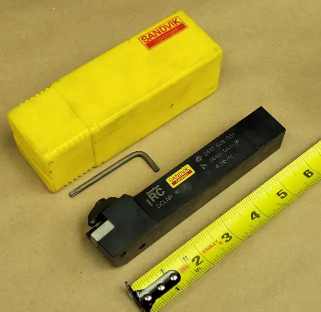 Sandvik Coromant Dclnr 16 5D Coroturn Rc Turning Tool Holder , 6"X1"X1"