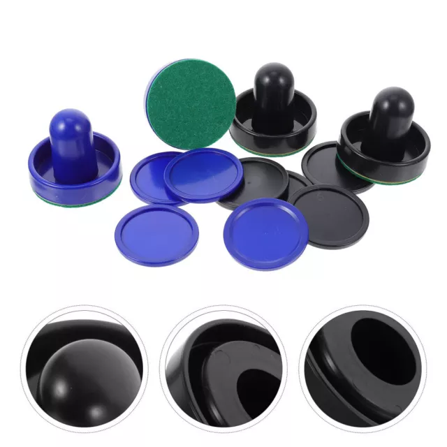 2 Sets Air Hockey Puck Paddles Ice Machine Game Room Accessories Four Fingers