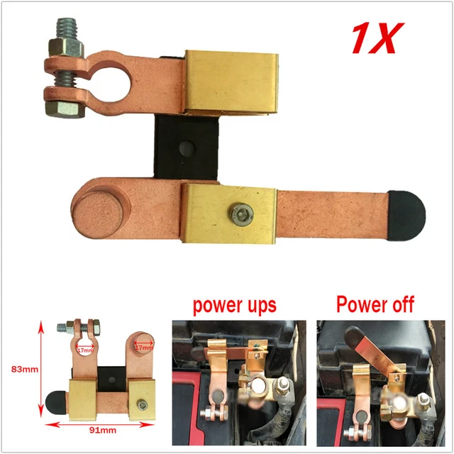 Battery Disconnect Knife Blade Switch 17mm Top Post Brass Shut off 12V-24V Valid