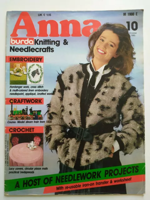 ANNA CREATIVE KNITTING Needlework and Crafts Magazine April 1985 £3.99 ...