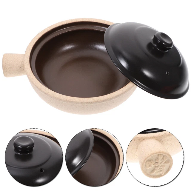 1 juego de olla de cocina cazuela sopa herramienta de cocina arroz al horno olla de cerámica cruda