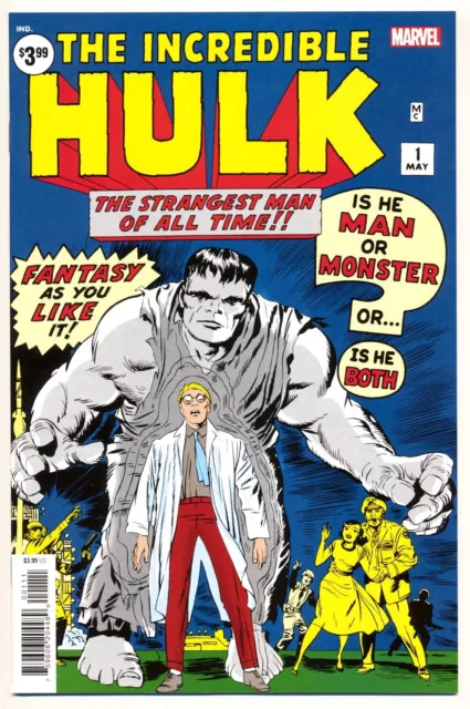 INCREDIBLE HULK #1 NM, Facsimile Edition, Marvel Comics 2023