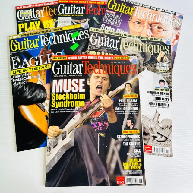 Guitar Techniques Magazine x 6 Lot Bundle Music Metal Clapton Blues Eagles