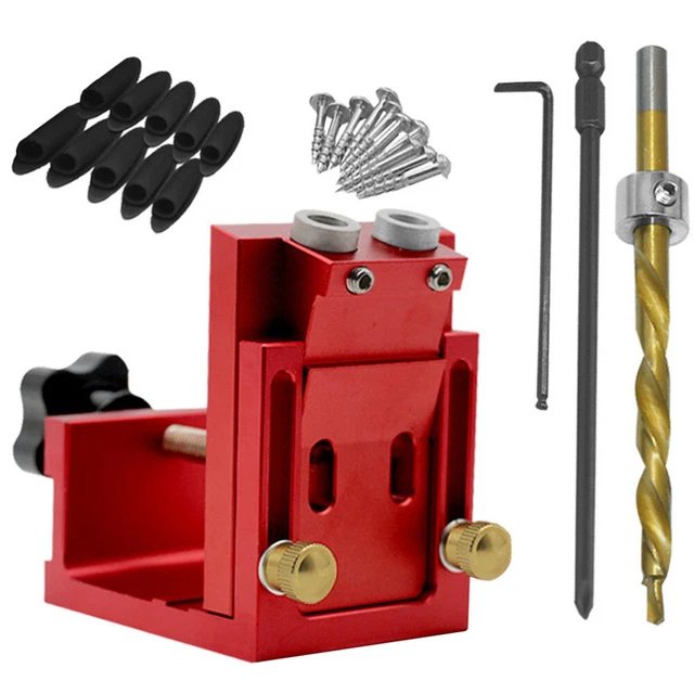 ANGLE DRILL GUIDE Pocket Tool Angled Hole Locator Drilling Woodworking ...