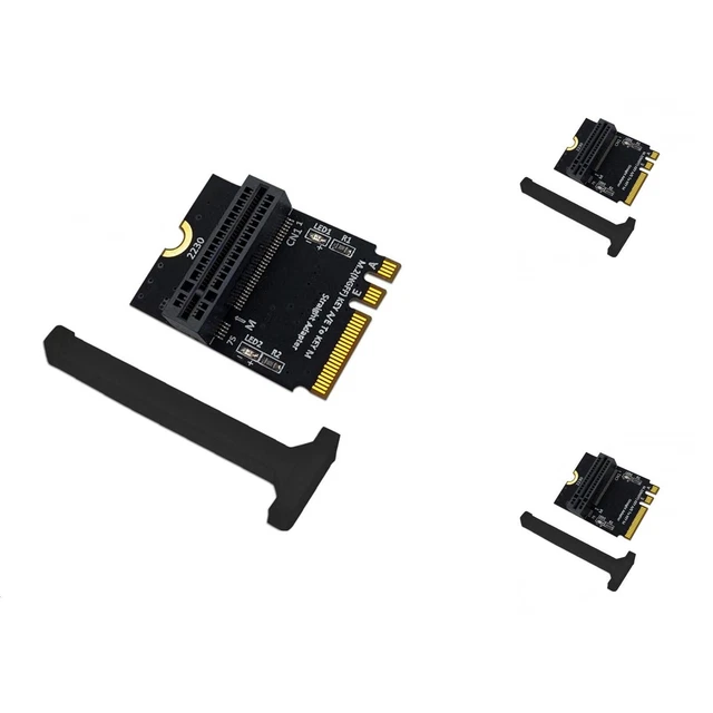 M.2 NGFF NVME Key A/E to Key M SSD Adapter Plate Converter with LED ...