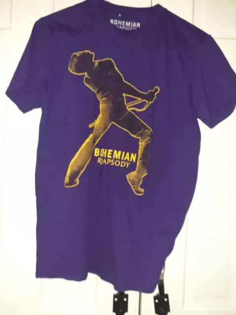 Bohemian Rhapsody Freddie Mercury Purple Queen  T  Shirt  Sz Medium