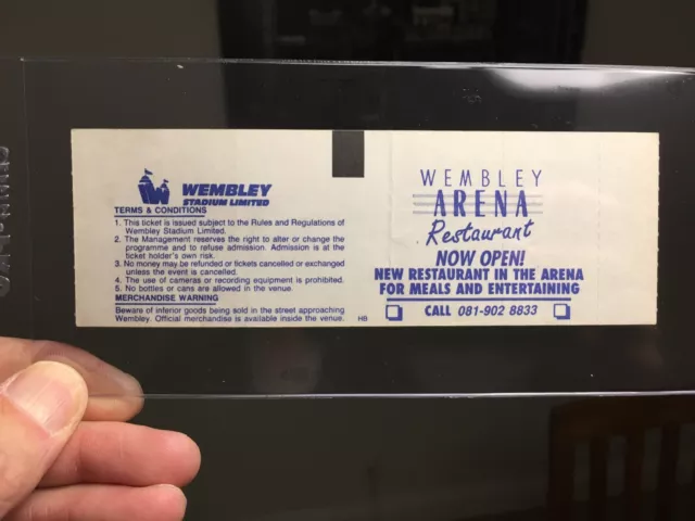 1993 Tears For Fears Concert Ticket Wembley Londres 2
