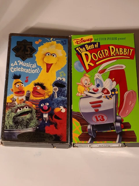 THE BEST OF Roger Rabbit VHS Disney Very Good + Sesame Street Lot Of 2 ...