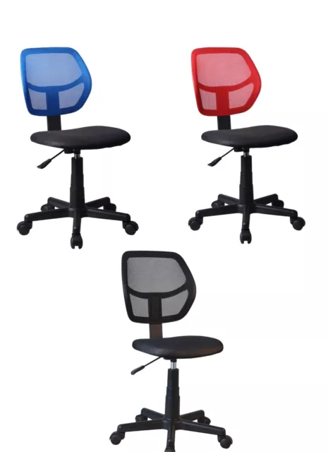 Desk Office Computer Gaming Mesh Armless PC Chair Swivel Height Adjustable