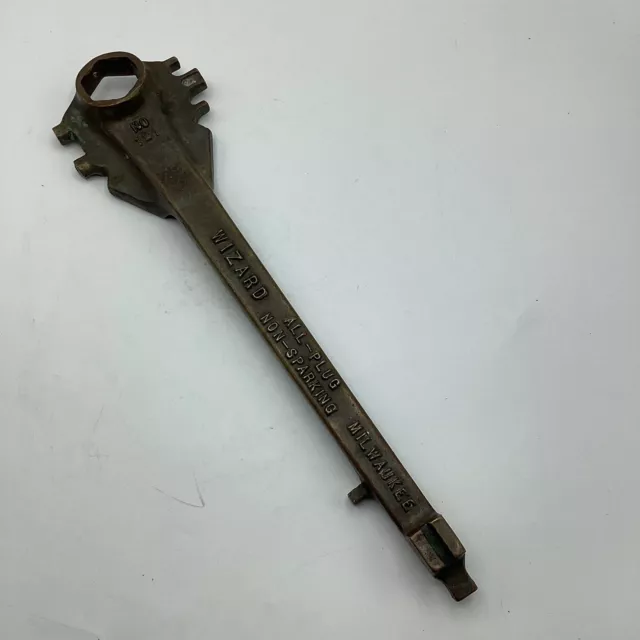 MILWAUKEE WIZARD NO 121 ALL PLUG NON-SPARKING DRUM BUNG WRENCH industrial