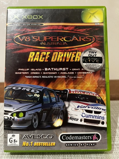 V8 SUPERCARS RACE Driver - Xbox Original - PAL - Great Condition $13.40