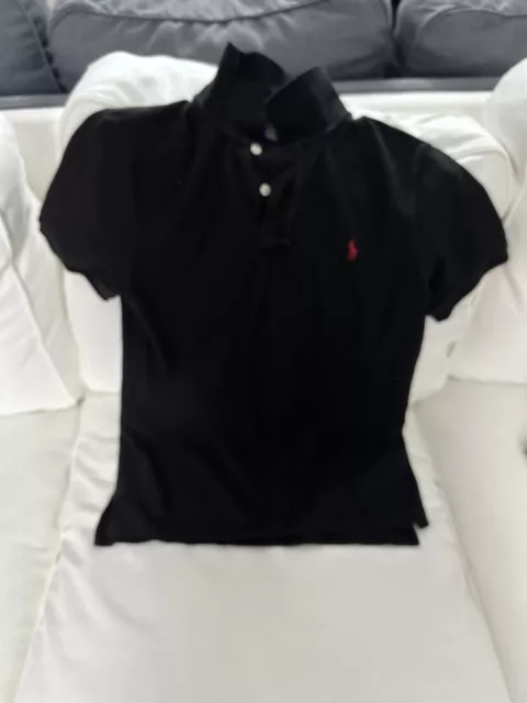 POLO RALPH LAUREN shirt Polo Poloshirt Schwarz Gebraucht L/G 14/16 Jahre