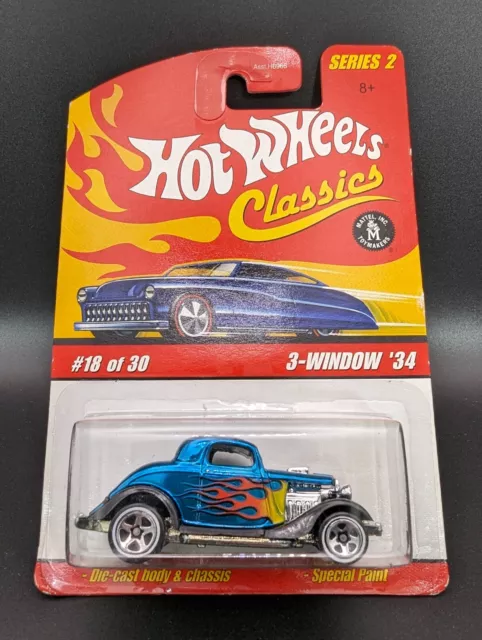 Hot Wheels Classics Ford 3-Window '34 Hotrod Blue Series 2 2005 Release L38