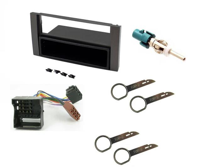 Inex Ford Single DIN Stereo Facia Adaptor Plate – Black, Centre Console, UK Made, IX-FK-FD-100