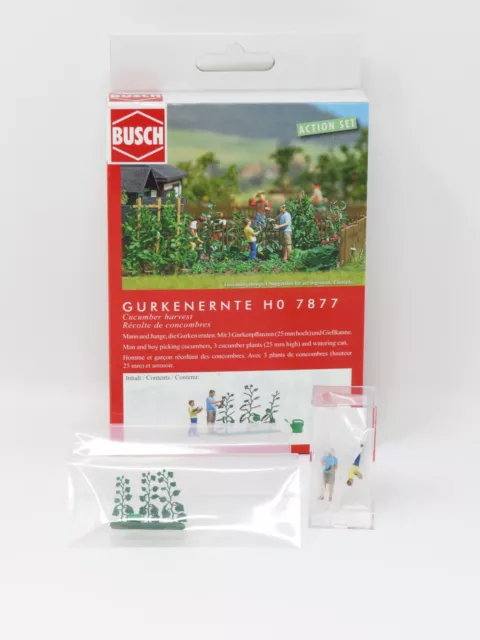 Busch 7877 Cucumber Garden Plants Gardener Figures HO Scale Model Train Scenery