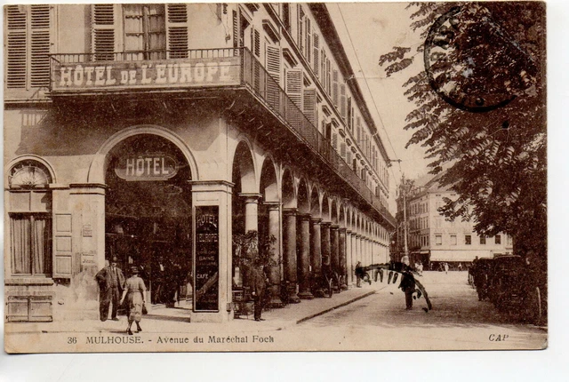 Carte Postale Ancienne CPA 68 Mulhouse - Place De L'Hôtel De Ville, Noir Et Blanc, Années 1900