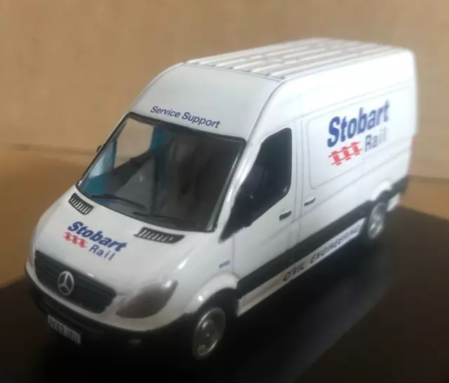 Oxford Druckguss OO/HO 76MSV002 Mercedes Sprinter Stobart Schienenwagen verpackt