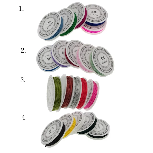 5 Rollen 0.8mm Geflochtenes Chinesisch Verknoten Makramee Satin Schnur für