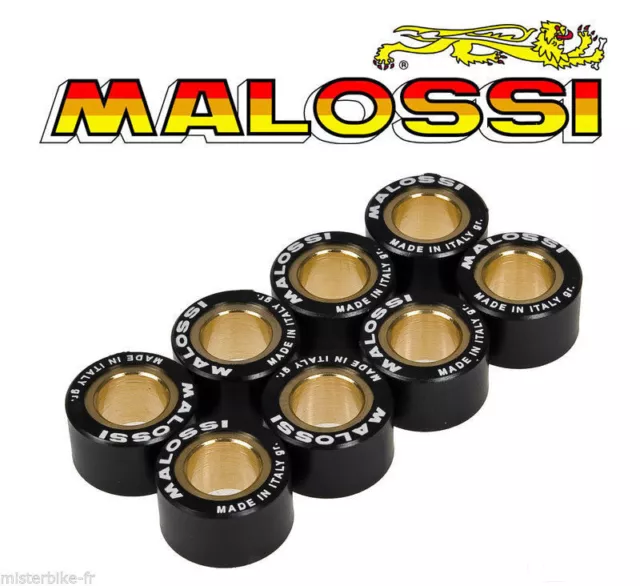 Jeu de 8 galets MALOSSI HTRoll Ø 25x19   Gilera GP 800 / Aprilia SRV 850