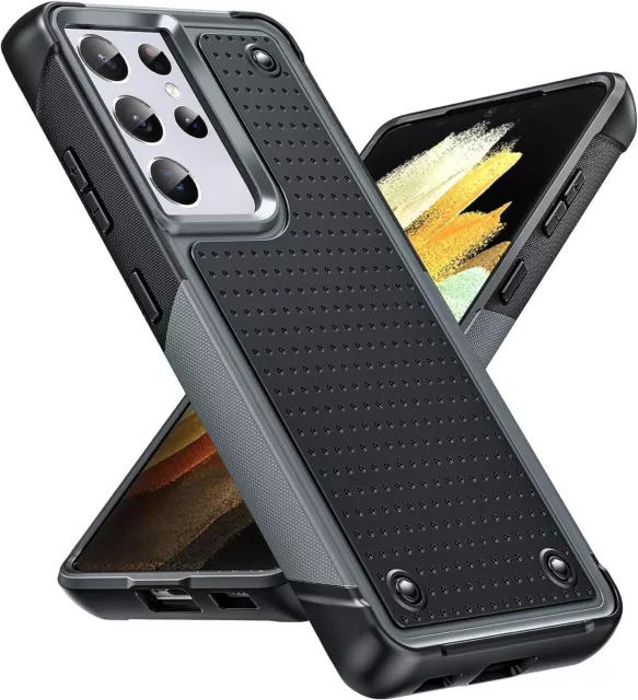 Samsung Galaxy S21 Ultra 5G Case Military Grade Protection Cover Full Body Black