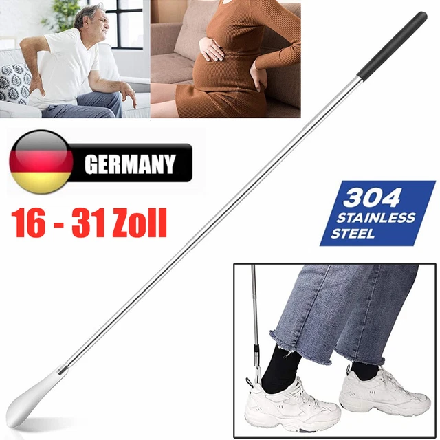 Schuhanzieher ausziehbar bis 31 Zoll Metall Schuhlöffel lange Schuhanziehhilfe