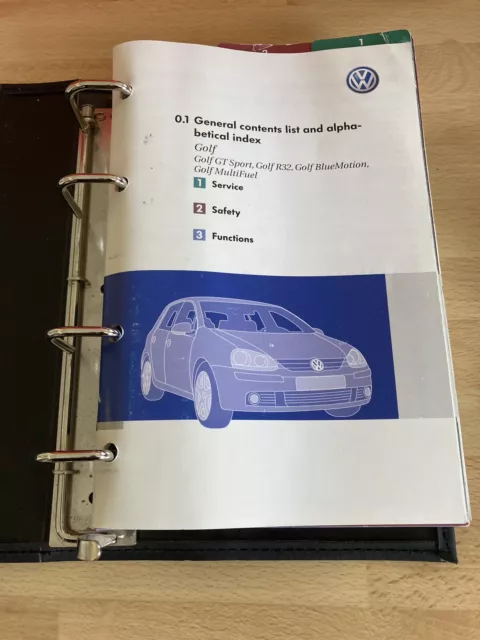 Volkswagen Golf Mark 5 R32 / Gt Sport  Owners Manual / Handbook  2004 - 2009