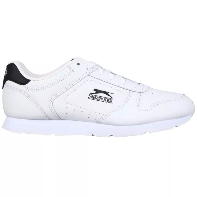 Slazenger Mens Classic Trainers Lace Up Low Top Leather Sports Shoes EVA Midsole