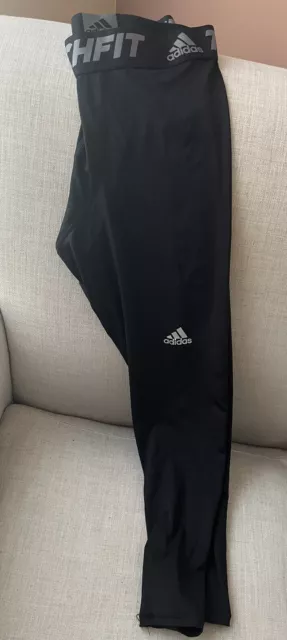 adidas Techfit Compression Pants Men's Large Black Stretch Gym NWOT new