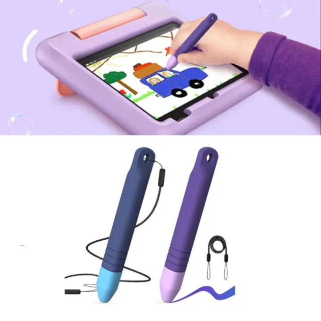 Stylet pour tablette pour enfants, stylet pour enfants à prise facile pour  Apple iPad Air Pro stylet capacitif pour dessin étudiant enfant 