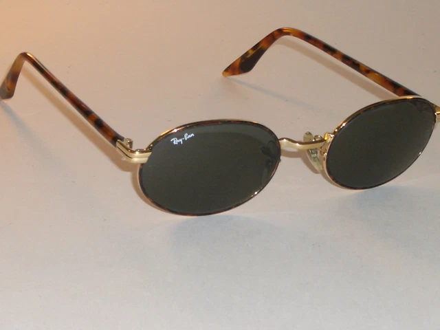 B&L RAY BAN W2188 G15 Gold/Tort Coating Sidestreet Oval Crosswalk  Sunglasses £ - PicClick UK