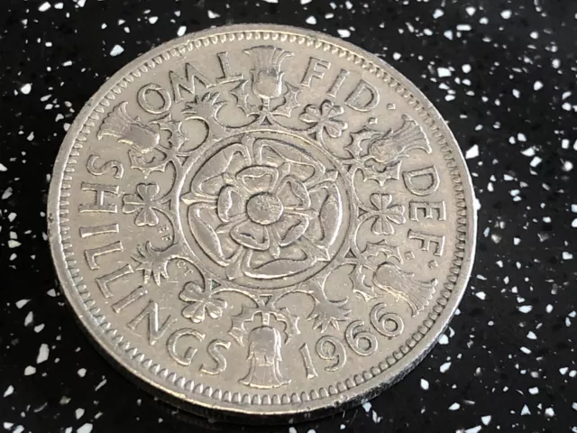 Florin/ Two Shillings Elizabeth II Coin Year 1966 England World Cup Year