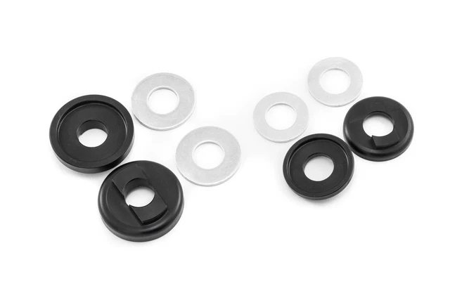 BMX *BLACK* Dropout Savers - FRONT & REAR Set -Anti-Rotation Fits 3/8 Axels