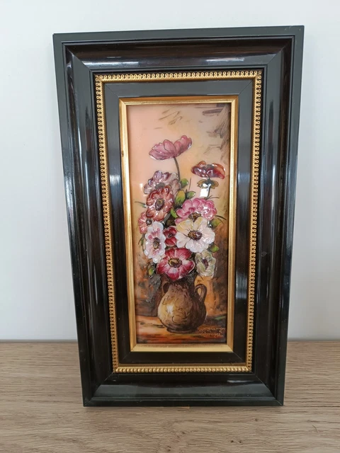 Tableau émail Limoges (1) - Réaliste - Bois