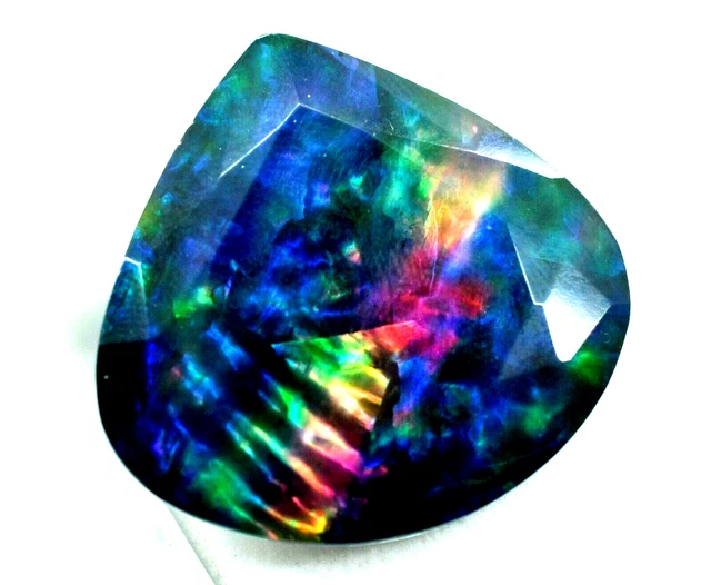 Piedra preciosa suelta de ópalo similar a ammolita certificada con talla de...