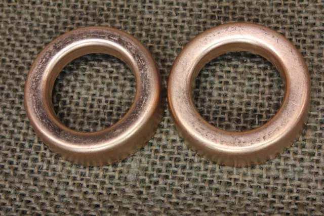 2 Lightning Rod Ball End Caps Solid Copper New Replacement 1 3/8 X 15/16" Medium