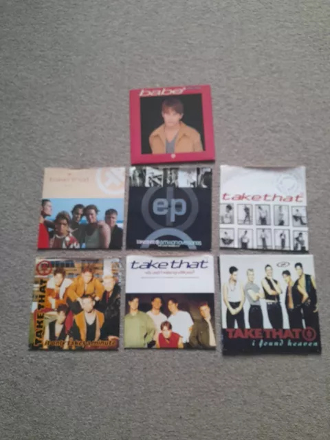 TAKE THAT - Job Lot of 7  7" Vinyl Record Singles - It Only Takes A Minute