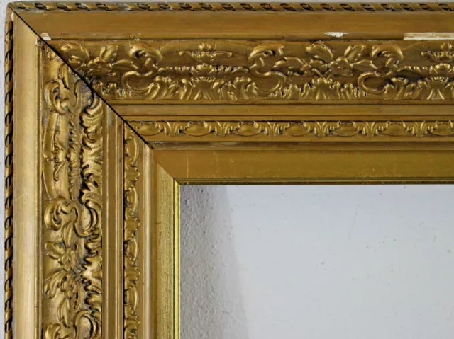 Total Liquidation Recovery Wooden Frame Gold Decorated Folding Measure approx. 56.5x71 CM