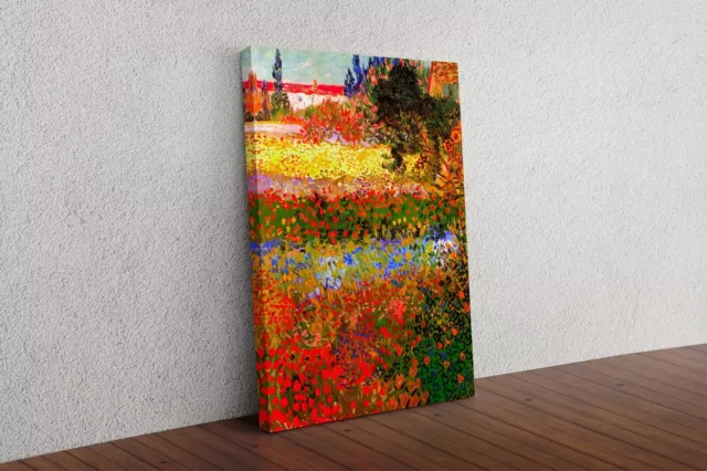 Vincent Van Gogh Red Flowering Garden Canvas Wall Art Picture Painting Print