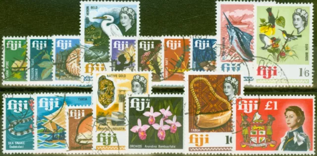 Fiji 1968 set of 17 SG371-387 V.F.U