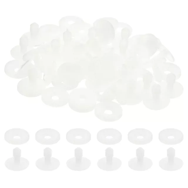 20mm Doll Joints, 30Set Plastic Animal Joint Engage Bolt, White